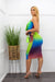 Neon Bodycon Open Side Midi Dress-Midi Dress-Moda Fina Boutique