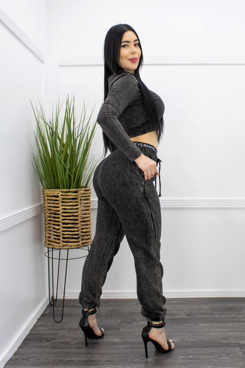 Never Mind Velvet Top Pant Set Black-Set-Moda Fina Boutique