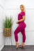 Off Shoulder Belted Skinny Jumpsuit-Jumpsuit-Moda Fina Boutique