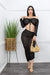 Off Shoulder Crop Top Maxi Skirt Set-Set-Moda Fina Boutique