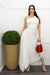 One Shoulder Open Side Maxi Dress White-Maxi Dress-Moda Fina Boutique