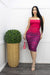 Pink Tie Back Slit Midi Dress-Midi Dress-Moda Fina Boutique