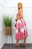 Plunge Crop Top Ruffled Maxi Skirt Set-Set-Moda Fina Boutique
