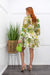 Plunge Ruffled Short Sleeve Green Mini Dress-Mini Dress-Moda Fina Boutique