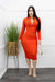 Red Bandage Long Sleeve Mini Dress-Mini Dress-Moda Fina Boutique
