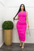 Ruched Sleeveless Pink Maxi Dress-Maxi Dress-Moda Fina Boutique
