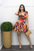 Ruffled Tie Back Orange Mini Dress-Mini Dress-Moda Fina Boutique