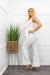 Ruffled V Neck Belted Jumpsuit-Jumpsuit-Moda Fina Boutique