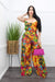 Satin Floral Print Top Wide Pant Set-Set-Moda Fina Boutique