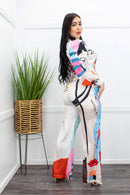 Satin L S Top Pant Set-Set-Moda Fina Boutique