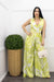 Satin Tropical Print Belted Jumpsuit-Jumpsuit-Moda Fina Boutique