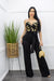 Sequins Strapless Belted Jumpsuit-Jumpsuit-Moda Fina Boutique