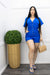 Short Sleeve Linen Romper Blue-Romper-Moda Fina Boutique