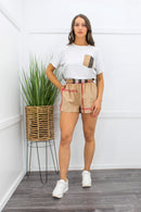 Short Sleeve Top With Matching Short Set-Set-Moda Fina Boutique