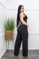 Sleeveless Blazer Pant Set Black-Set-Moda Fina Boutique