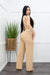 Sleeveless Blazer Pant Set Tan-Set-Moda Fina Boutique
