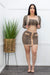Three Pieces Top Blazer Skirt Set Tan-Set-Moda Fina Boutique