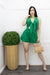 Tie Front Sleeveless Green Romper-Romper-Moda Fina Boutique