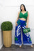 Tropical Print Crop Top Pant Set Blue-Set-Moda Fina Boutique