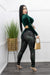 Velvet Crop Top Pant Set Green-Set-Moda Fina Boutique