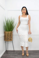 White Bandage Crop Top Maxi Skirt Set-Set-Moda Fina Boutique