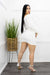 White Bodycon Slip on Mini Dress-Mini Dress-Moda Fina Boutique