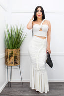 White Braided Cut Out Maxi Dress-Maxi Dress-Moda Fina Boutique