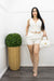 White Linen Sleeveless Top Short Set-Set-Moda Fina Boutique