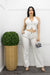 White Linen Tie Back Top Pant Set-Set-Moda Fina Boutique