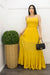 Yellow Open Back Ruffled Maxi Dress-Maxi Dress-Moda Fina Boutique
