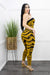 Zebra Strapless Bodycon Jumpsuit-Jumpsuit-Moda Fina Boutique