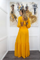 Alice Long Sleeve Slit Maxi Dress-Maxi Dress-Moda Fina Boutique