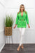 Andrea Long Sleeve Green Blazer-Top-Moda Fina Boutique
