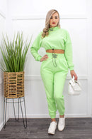 B Babes Long Sleeve Top Neon Pant Set-Set-Moda Fina Boutique