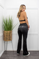 Baby Girl Crop Top Pant Set Black-Set-Moda Fina Boutique