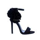 Bada Ankle Strap Side Flower Open Toe High Heel-Shoes-Moda Fina Boutique