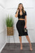 Black Bandage Crop Top Skirt Set-Set-Moda Fina Boutique