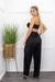 Black Crop Top Pant Set-Set-Moda Fina Boutique