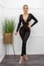 Black Long Sleeve Open Sides Jumpsuit-Jumpsuit-Moda Fina Boutique