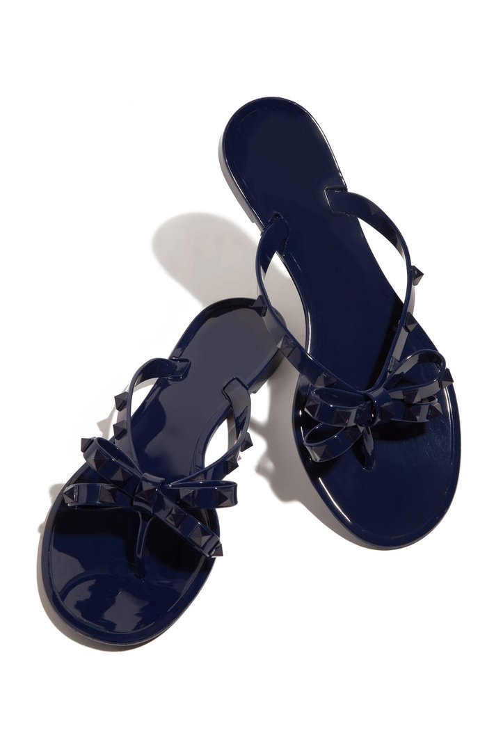 Black Valencia Matching Jelly Sandals-Shoes-Moda Fina Boutique