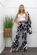 Black & White Blazer Pant Set-Set-Moda Fina Boutique