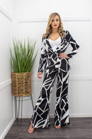 Black & White Blazer Pant Set-Set-Moda Fina Boutique
