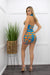 Blue Bodycon Crop Top Skirt Set-Set-Moda Fina Boutique