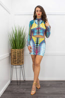 Bodycon Long Sleeve Top Mini Skirt Set-Set-Moda Fina Boutique