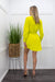 Casual Long Sleeve Yellow Mini Dress-Mini Dress-Moda Fina Boutique