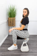 Casual Short Sleeve Top w Matching Pant Set-Set-Moda Fina Boutique