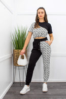 Casual Short Sleeve Top w Matching Pant Set-Set-Moda Fina Boutique