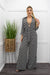 Chiffon Long Sleeve Belted Jumpsuit-Jumpsuit-Moda Fina Boutique