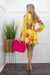 Chiffon Tie Back Long Sleeve Yellow Romper-Romper-Moda Fina Boutique