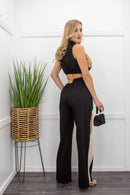 Crop Top With Matching Pant Set-Set-Moda Fina Boutique